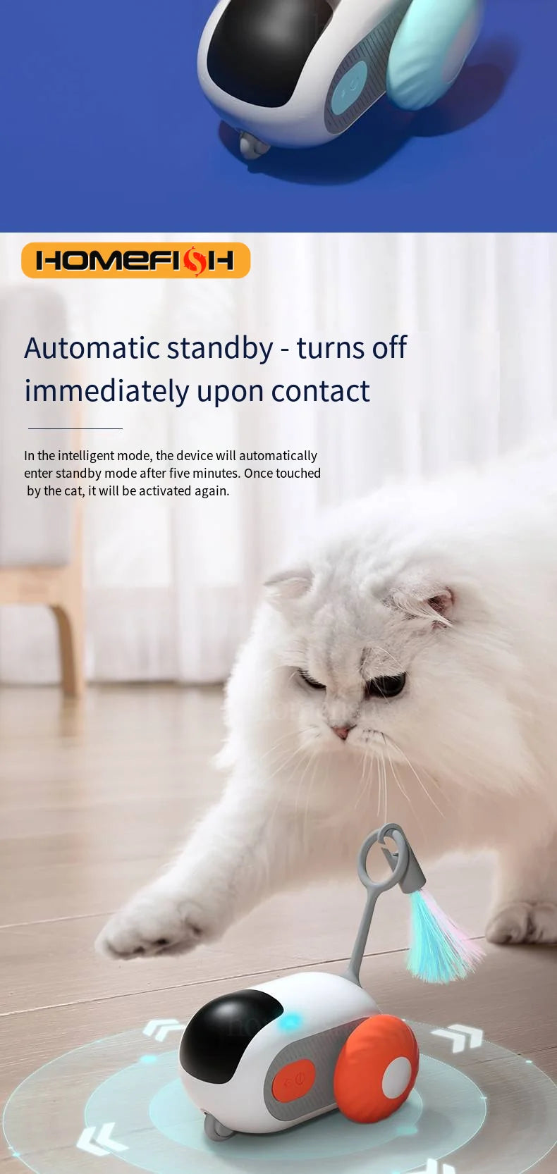 Smart Cat Car – Automatic & Remote-Controlled Pet Toy